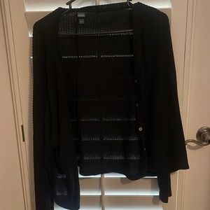 Black cover up with buttons